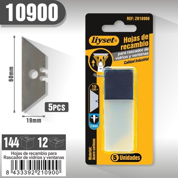 Hojas de recambio para rascador de vidrios y ventanas v007h