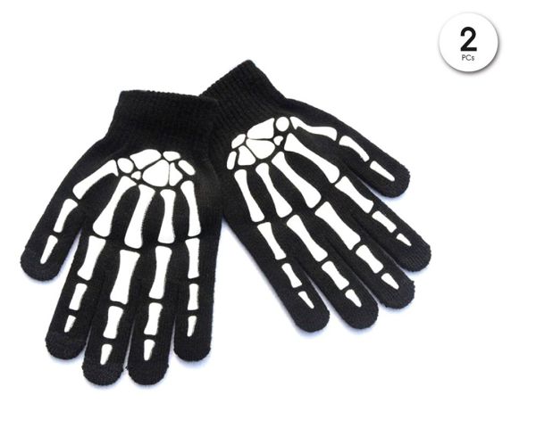 Guantes esqueleto cortos