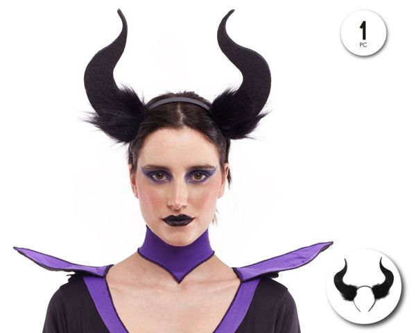 Diadema demonio con pelos