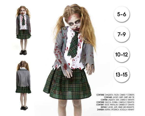 Colegiala zombie gris 7-9