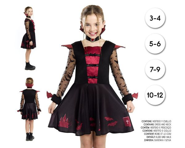 Vampiresa vestido bat 7-9