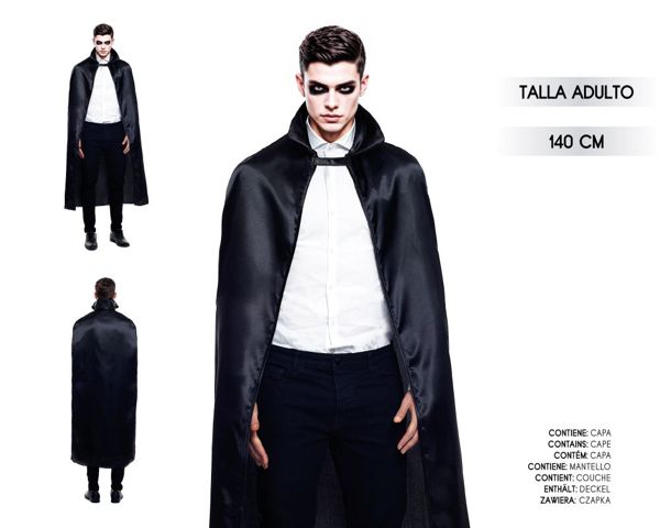 Capa vampiro neg 140cm