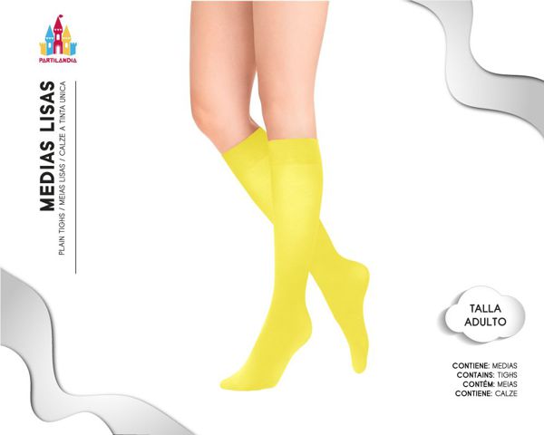 Medias lisas amarilla