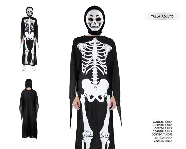 Tunica 140cm adulto esqueleto
