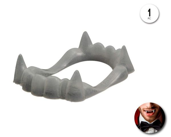 Dientes vampiro blancos