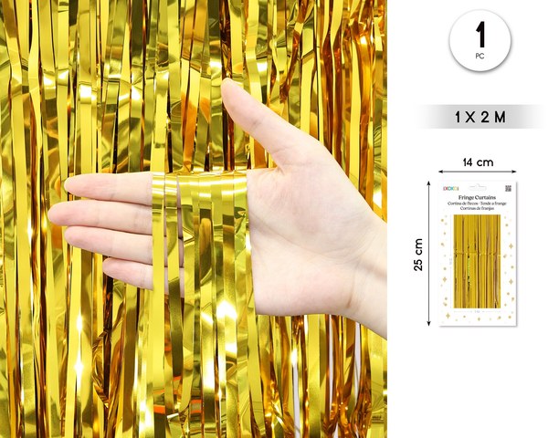 Cortina de flecos 1m*2m oro