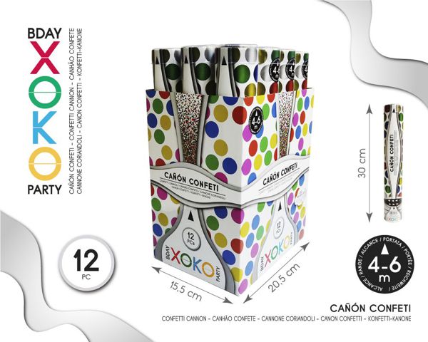 Cañon confetti redondo 30cm