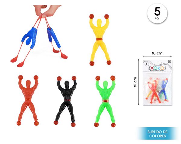 Pack pinata escaladores pegajosos 5pc