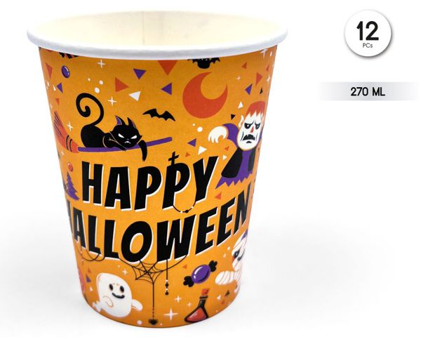 Vaso 9oz hlw print 12pc