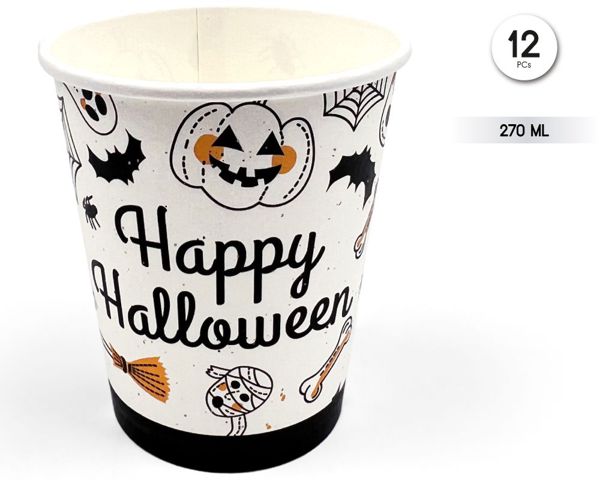 Vaso 9oz hlw print 12pc