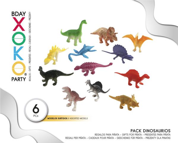 Pack pinata dinosaurios 6pc
