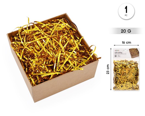 Virutas papel relleno oro metálico 20g
