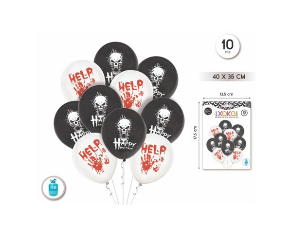 Globos halloween surtidos 10pc