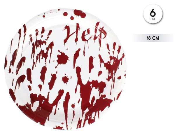 Plato 18cm hlw sangre 6pc