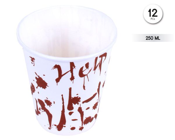 Vaso 9oz hlw sangre 12pc