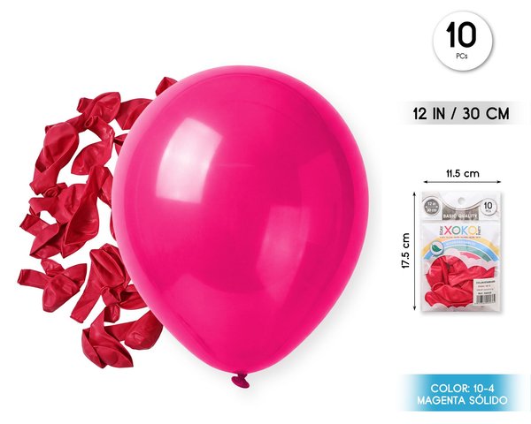 Globos 10pc 2.2g 25cm magenta
