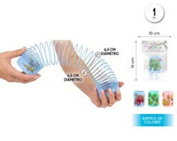 Pack muelle dino 6cm color surtido 1pc