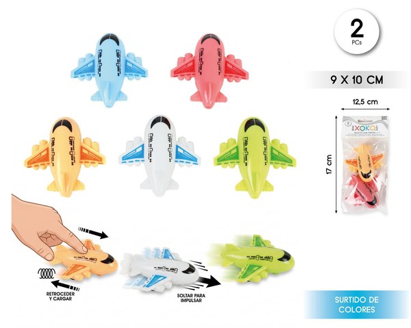 Pack aviones retroceso 2pcs