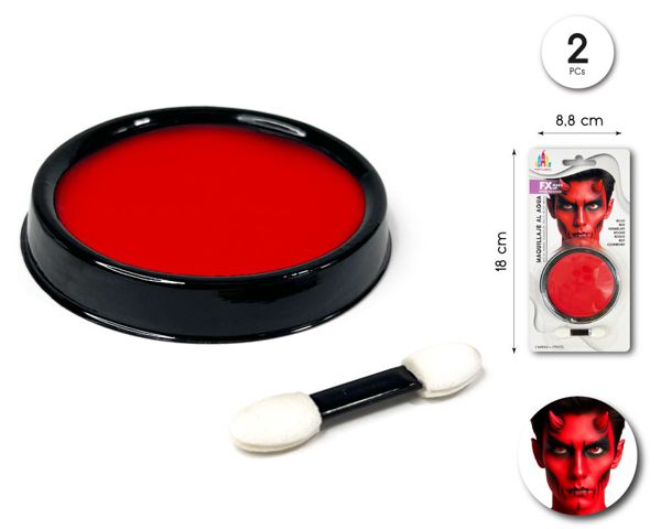 Maquillaje al agua rojo