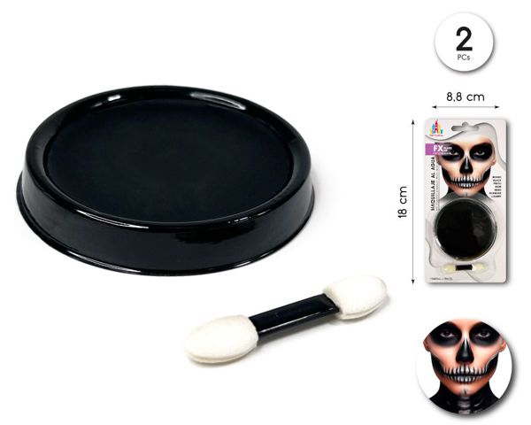 Maquillaje al agua negro