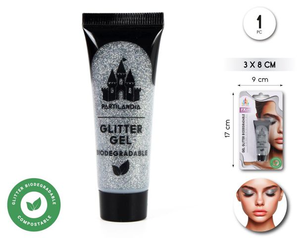 Gel glitter plata biodegradable