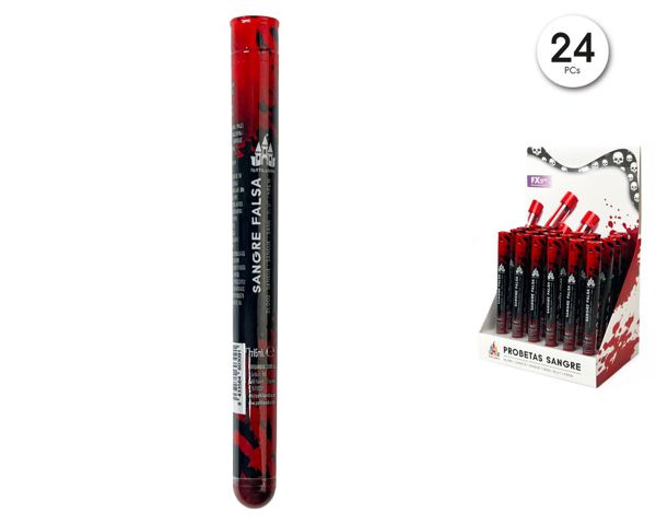 Sangre en probeta 15ml en expositor 24pcs