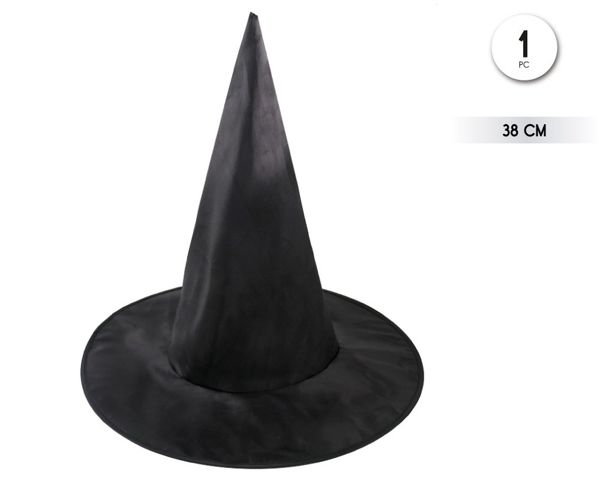 Sombrero de bruja negro adul