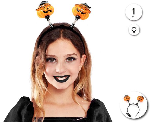 Diadema calabaza luz