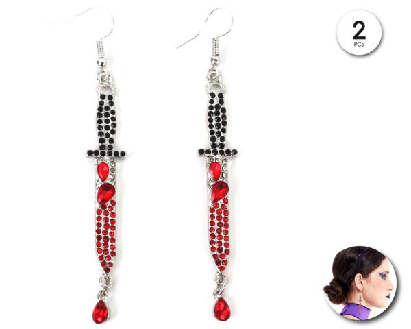 Pendientes navajas con strass