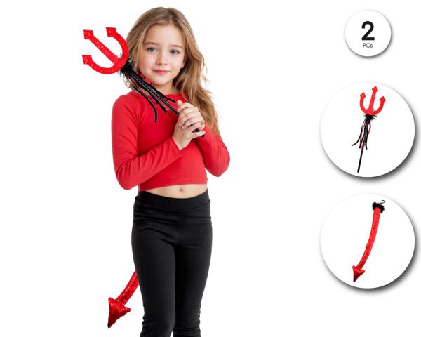 Set tridente con cola lentejuela 2pcs