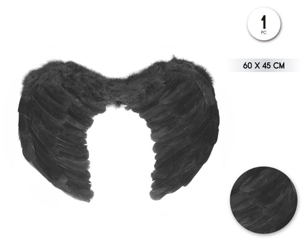 Alas de plumas med 60*45 negras