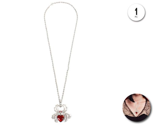 Collar spider rojo