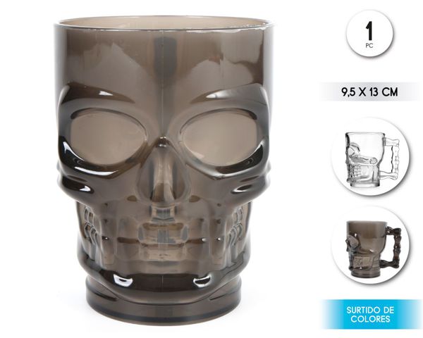 Jarra cerveza skull bl y neg