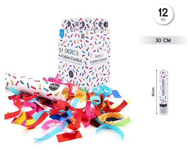 Cañon confetti festivo 30cm