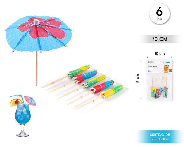 Palitos coctel sobrillas 6pcs