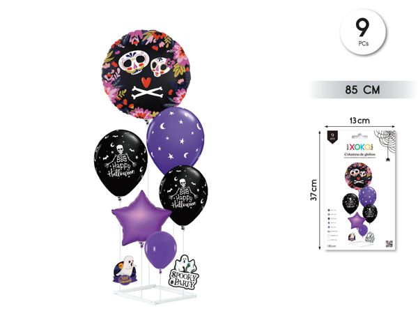 Set columna globos halloween 9pcs