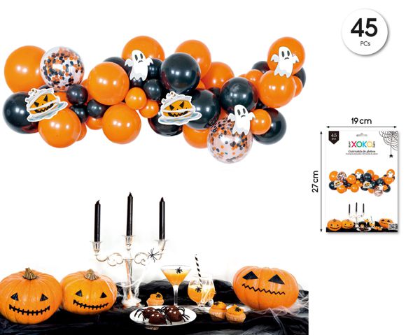 Guirnalda de globos sticker halloween 45pcs