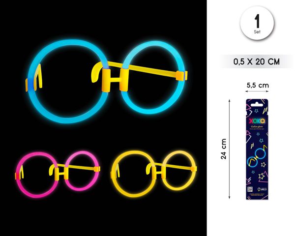Gafas fluorescente redondas 1pc