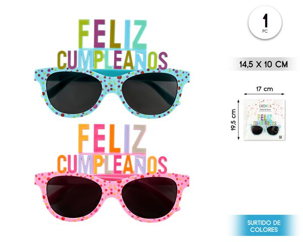 Gafas feliz cumple surtido