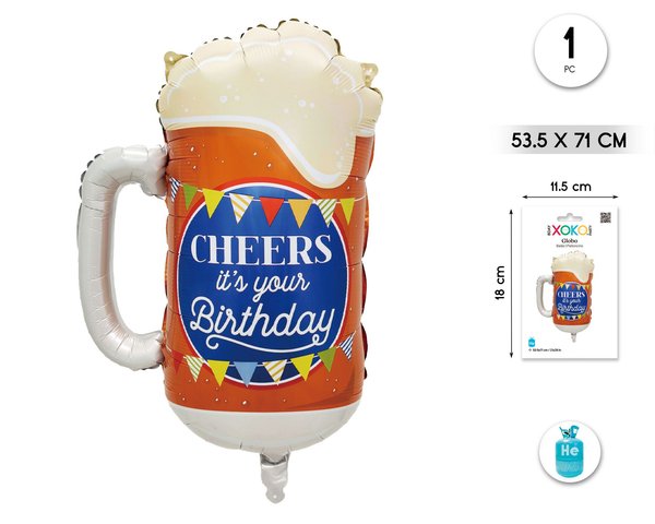 Globo foil cerveza 51*74cm