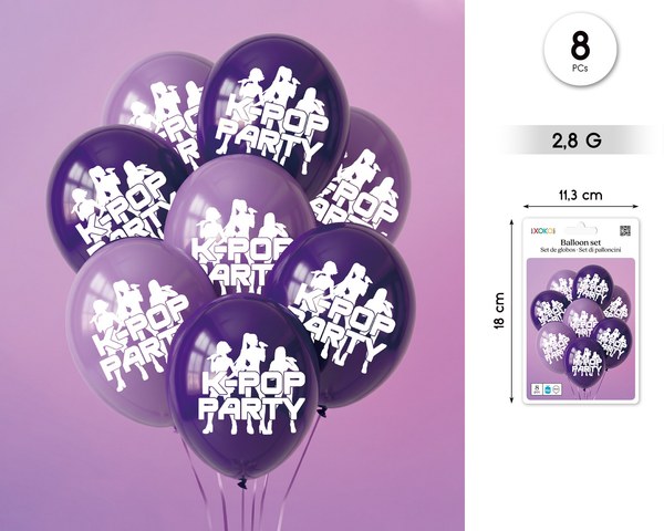 Globo latex print kpop party 2.8g 8pcs