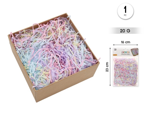 Virutas relleno papel acordeon mix pastel 20g