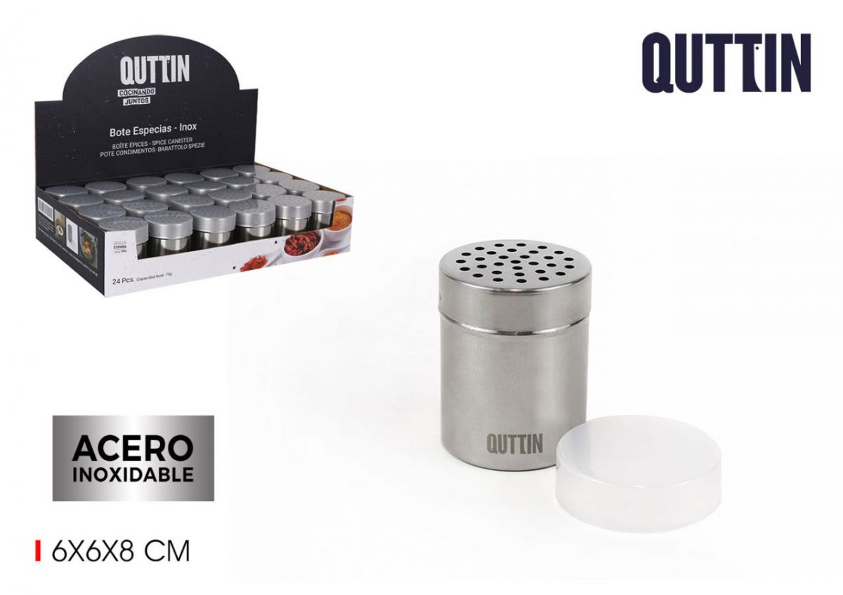 # -96- bote especias acero quttin