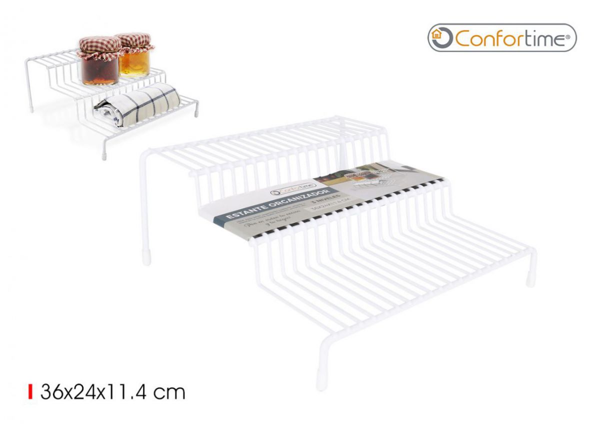 Estante 3 niveles metal 26x24x11.4 confortime
