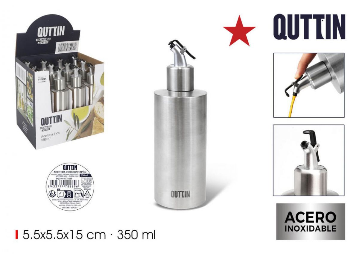 # -48- aceitera inox 350ml c/tapon quttin