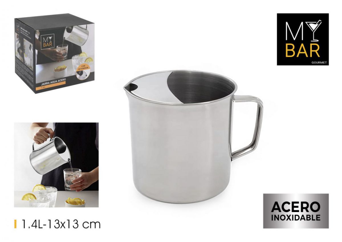 Jarra agua c/retenedor acero 1.4l my bar