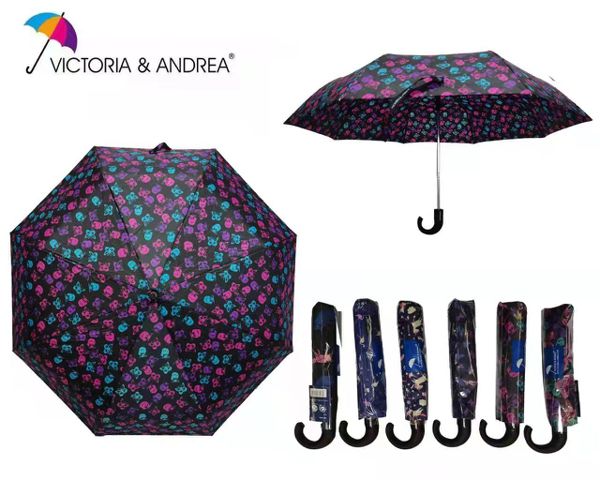 Paraguas plegable señora auto antiviento8k 56cm tela