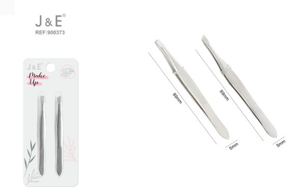Pinza cejas plata boca oblicuo/plano