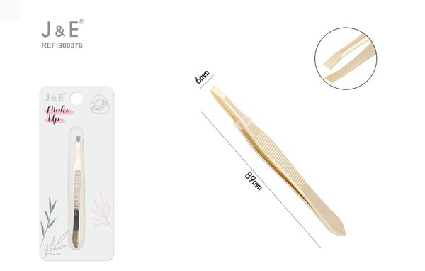 89mm pinza cejas dorado boca plano