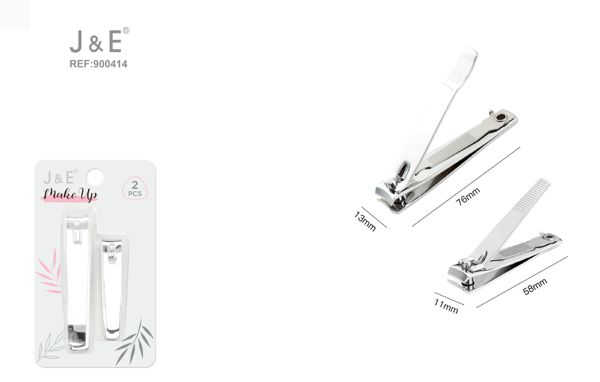Set de cortauñas color plata 2pcs